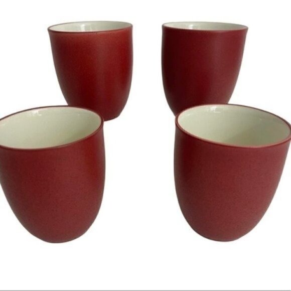 Noritake Colorwave Raspberry Stoneware 12 Oz Mugs - Set Of 4 # 8045Y - Picture 7 of 14